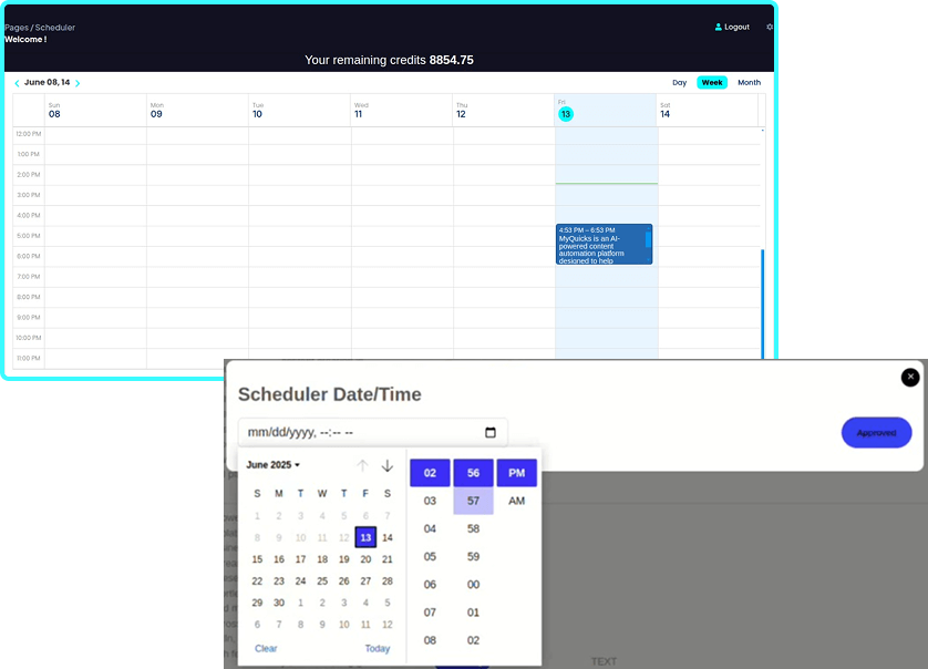 AI Social Media Post Scheduler | MyQuicks